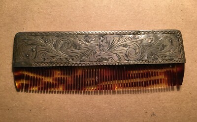 Pettine Da Toilette In Argento 800 Con Decori Incisi