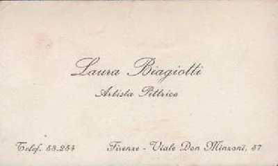 Biglietto da Visita Laura Biagiotti, Pittrice Fiorentina