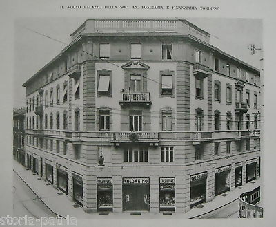 Torino: Architettura Del Palazzo Fondiaria E Calzature Colombino