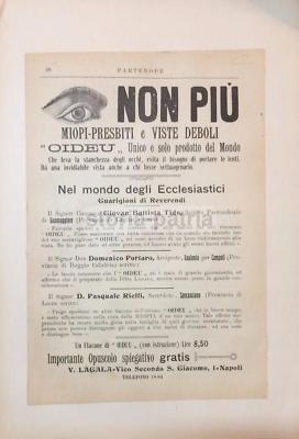 Napoli   Medicina Oculistica: Collirio Oideu (Sardegna, Calabria, Puglia)