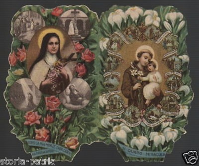 Sant'Antonio Da Padova: Miracoli, Santa Rosa, Santino Calendarietto, Antica Lotteria, 1935