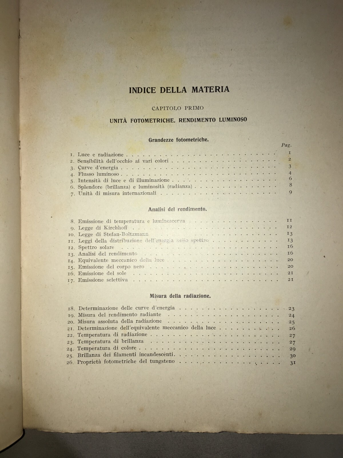 Illuminazione Moderna: Lampade Ad Arco E Fotometri. Guido Peri, Edizione Hoepli