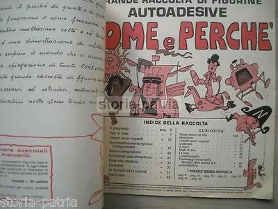 Collectible Trading Cards: Album Come E Perché, 1972, Science and Curiosities