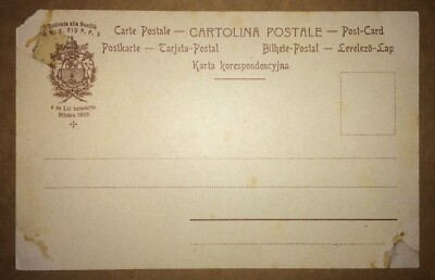 Papa Clemente I: Cartolina Cromolitografica, Serie Vite Dei Pontefici, Stemma Araldico, 1903