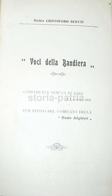 Bari, Società Dante Alighieri: Militaria, Politica, Patriottismo, Scotti, 1913