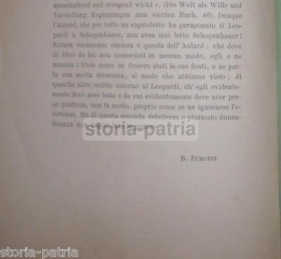 Bonaventura Zumbini: Un Nuovo Libro Francese Sopra Leopardi