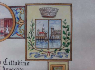 Arte Abruzzo Pescara d'Annunzio Araldica: Artistico Diploma Di Ivo Botti Su Pergamena