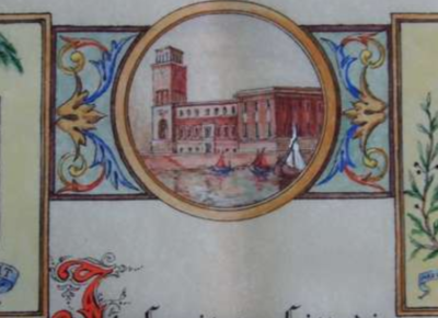 Arte Abruzzo Pescara d'Annunzio Araldica: Artistico Diploma Di Ivo Botti Su Pergamena