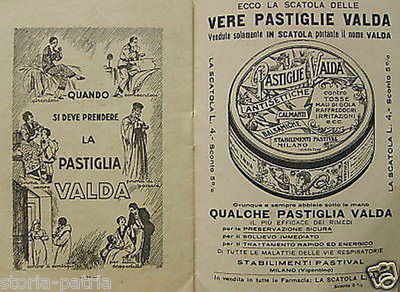 Medicina, Farmacia, Pastival, Pastiglie Valda, Mal Di Gola, Pubblicitaria d'Epoca