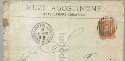 Abruzzo, Antica Busta Pubblicitaria, Castellammare Adriatico, Torre Dei Passeri, Muzii