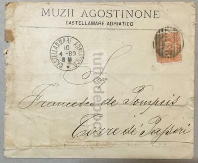 Abruzzo, Antica Busta Pubblicitaria, Castellammare Adriatico, Torre Dei Passeri, Muzii