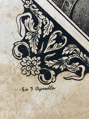 Antica Stampa Popolare Devozionale: Madonna Del Carmine. Litografia Dell'800