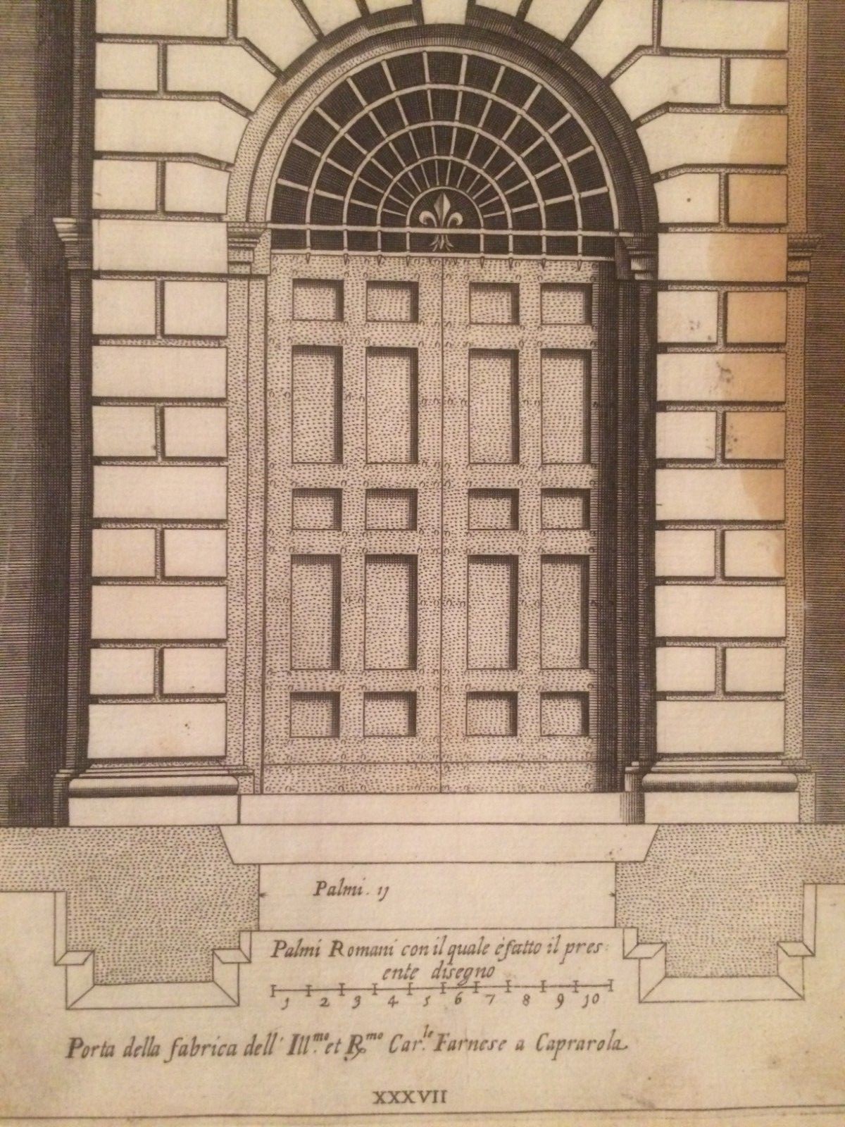 Architettura: Caprarola, Palazzo Farnese. Prospetto Di Porta E Stemma Araldico