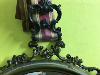 Specchiera Decorativa Con Cornice Metallica, Specchio Molato E Fregi Artistici