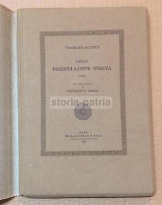 Puglia: Arte Antica Edizione Laterza, Croce, Accetto, Con Incisione d'Epoca, Rarità