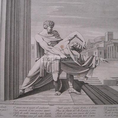 Incisione All'Acquaforte Di Storia Romana, Tarquinio E Servio, Pistrucci, XIX Secolo