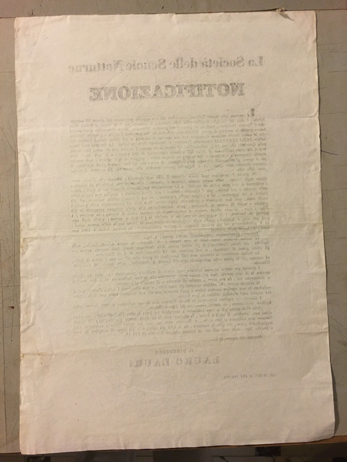 Didattica, Scuola E Scuole Notturne: Marche, Macerata, Lauri, Clementi, Filigranato, 1847