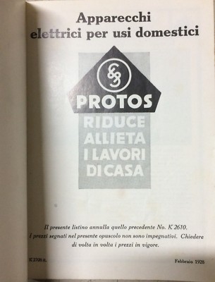 Elettricità, Elettrodomestici, Lampade, Stufe, Protos, Catalogo Illustrato Siemens