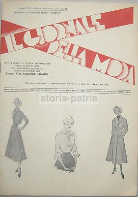 Il Giornale Della Moda: Rivista Di Tecnica Per Sartoria, Bari, 1951