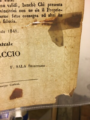 Regolamento Per L'Estrazione Delle Tombole In Macerata, 1841   Barone Camillo Narducci Boccaccio