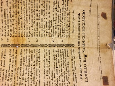 Regolamento Per L'Estrazione Delle Tombole In Macerata, 1841   Barone Camillo Narducci Boccaccio