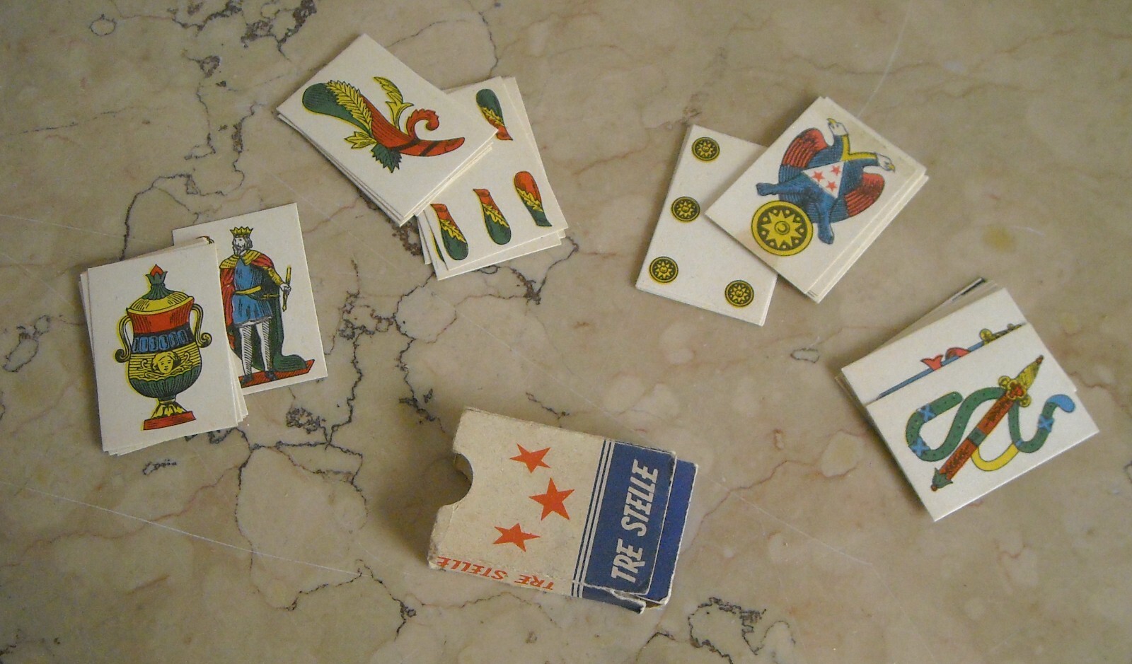 Napoli   Mini Carte Da Gioco Napoletane Tre Stelle