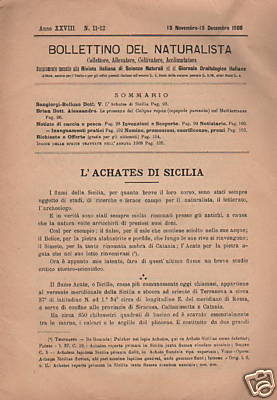 Bollettino Del Naturalista: Storia Naturale, Sicilia E Ornitologia