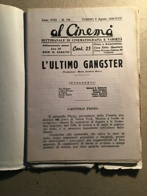 Cinema Cineromanzo: L'Ultimo Gangster   Edward Robinson, 1939