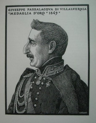 Militaria, Risorgimento, Torino: Ritratto Di Giuseppe Passalacqua Di Villalvernia Greganti