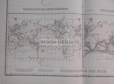 Geologia, Fisica Terrestre E Climatologia: Mappa Delle Correnti Marine Di America, Asia Ed Europa