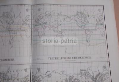 Geologia, Fisica Terrestre E Climatologia: Mappa Delle Correnti Marine Di America, Asia Ed Europa
