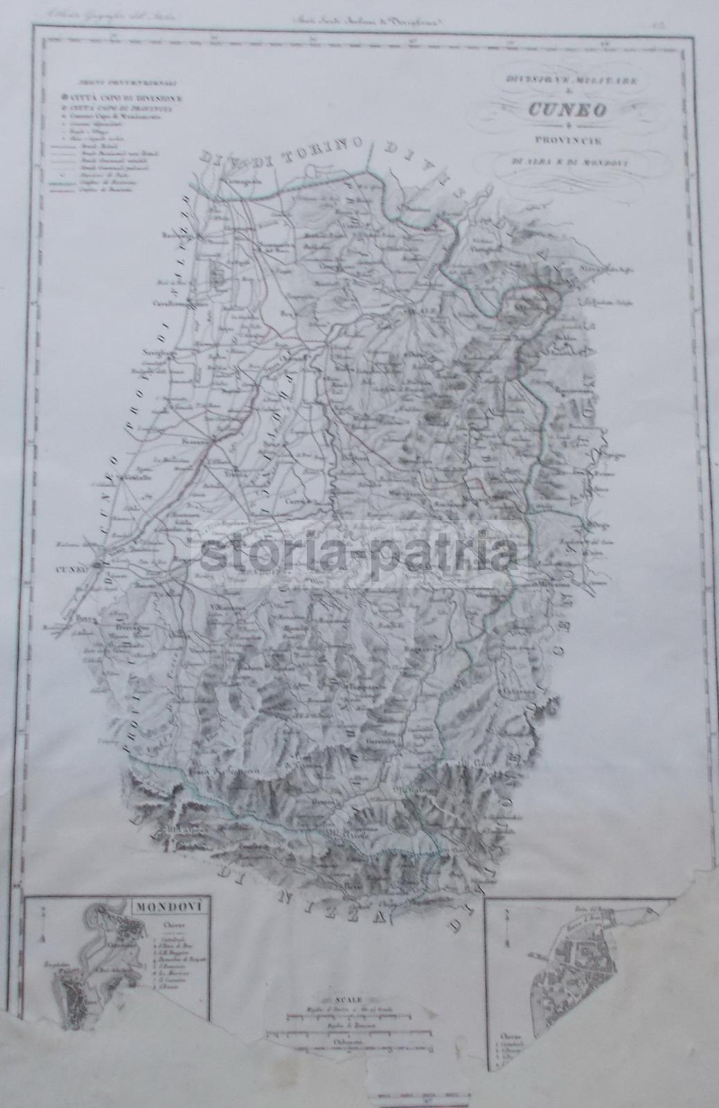 Piemonte, Cuneo, Mondovì, Alba, Fossano, Carmagnola. Antica Cartografia Da Restaurare