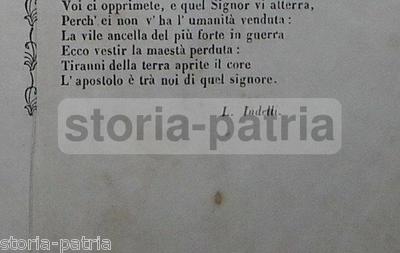 Puglia, Monopoli, Indelli: Storia Locale, Risorgimento, Raro Antico Foglio Volante