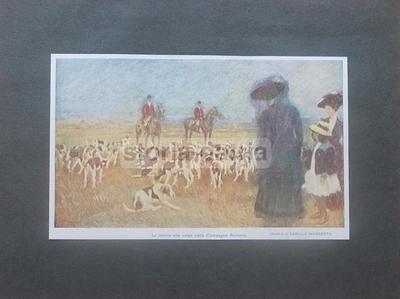 Campagna Romana: Caccia Alla Volpe. Illustrazione Di Camillo Innocenti