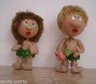 Pair of Felt Puppets: Adam and Eve (attributable to Lenci)