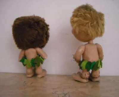 Pair of Felt Puppets: Adam and Eve (attributable to Lenci)