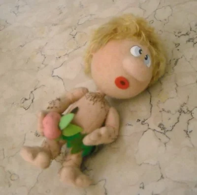 Pair of Felt Puppets: Adam and Eve (attributable to Lenci)