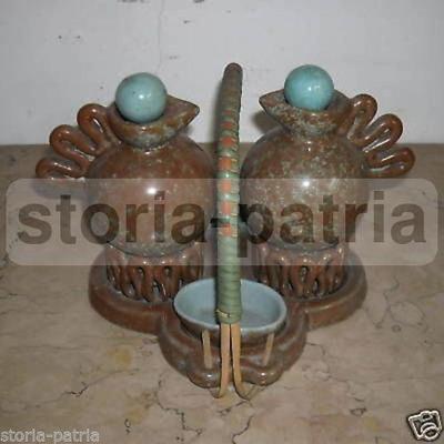 Cucina, Tavola, Olio Aceto Sale Pepe, Ceramiche Rometti, Gusto Futurista