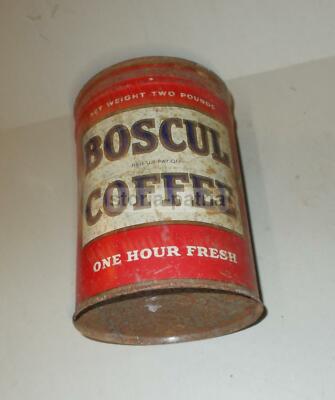 Boscul Coffee: Barattolo Di Latta Pubblicitaria Wm S. Scull Co., Dayton, Ohio