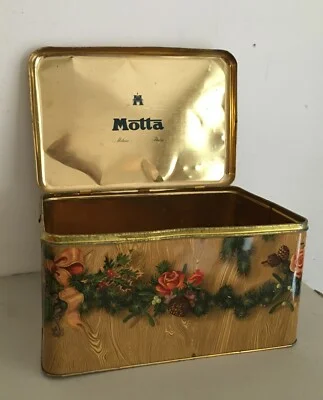 Large Motta Advertising Box with Rose Decoration