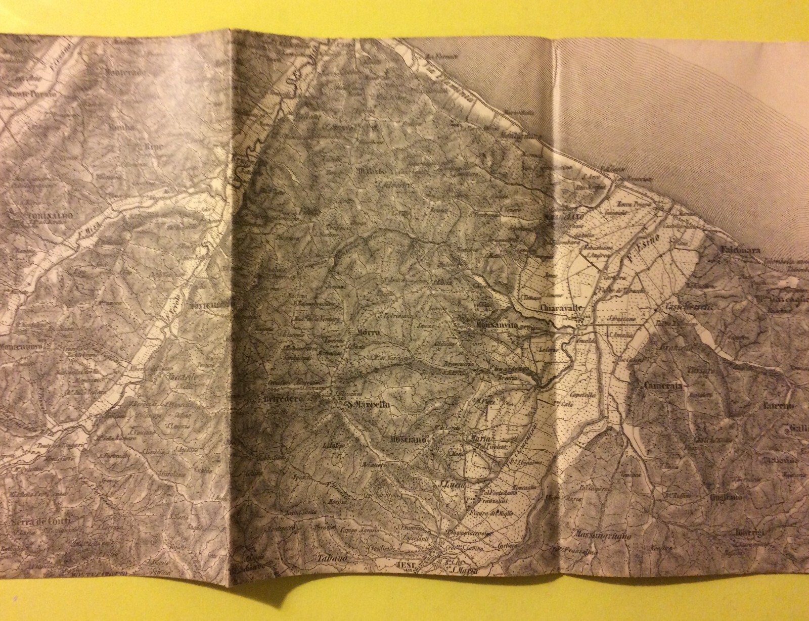 Marche, Ancona: Mappa Militare Del Risorgimento E Dello Stato Pontificio, 1923