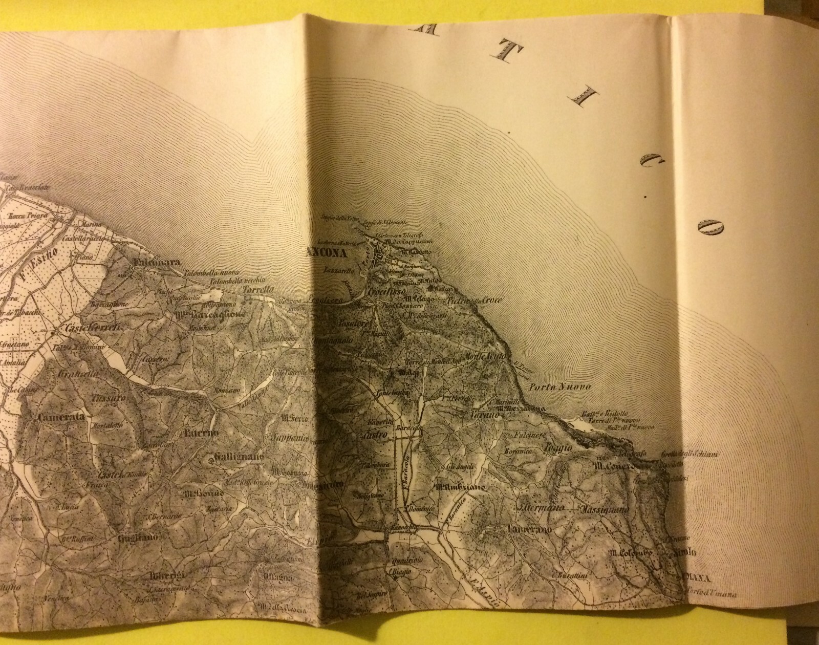 Marche, Ancona: Mappa Militare Del Risorgimento E Dello Stato Pontificio, 1923
