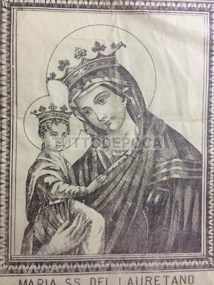 Puglia, Bari, Noicattaro: Antica Stampa Devozionale, Madonna Del Lauretano, Litografia