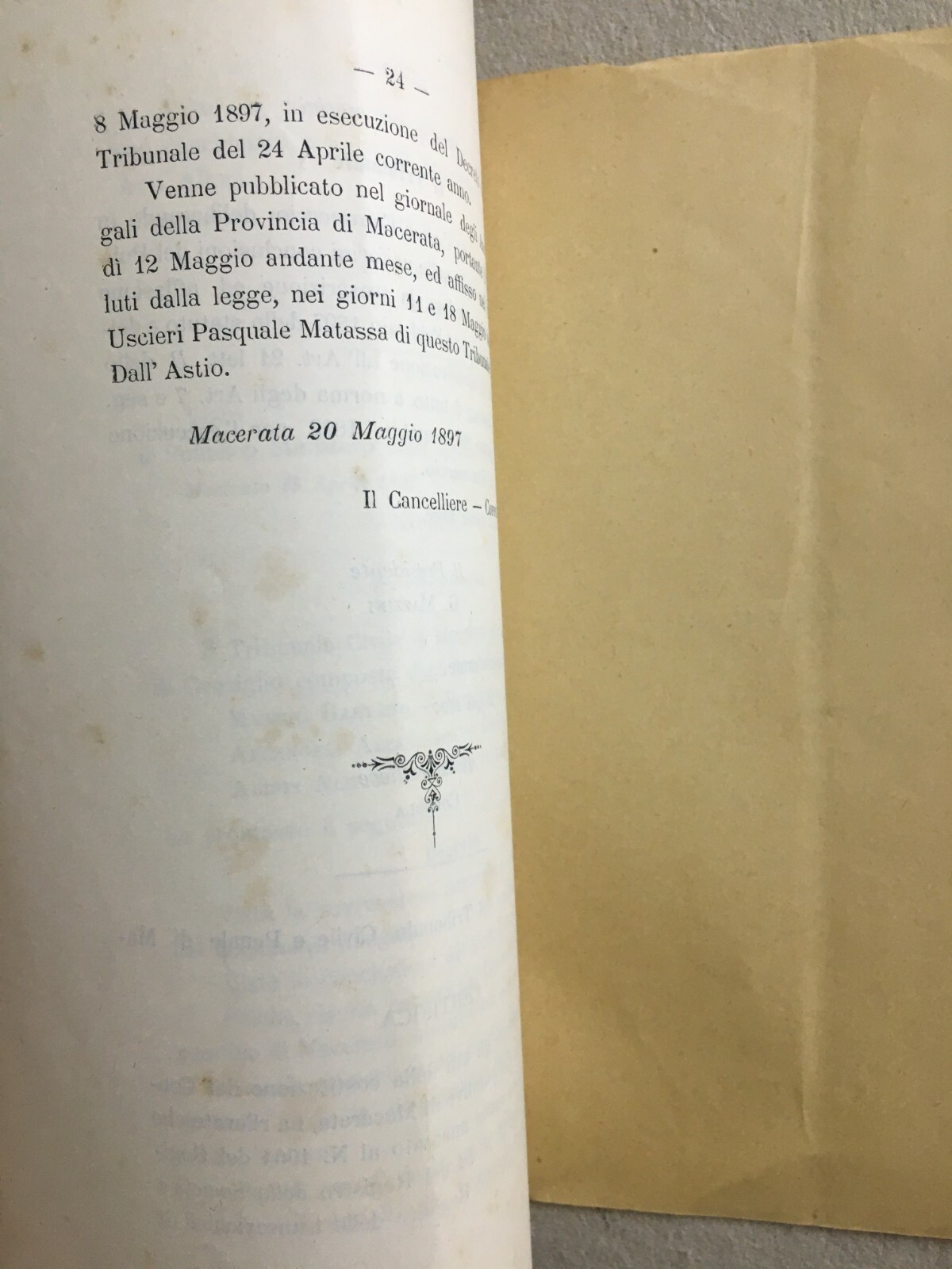 Marche, Macerata, Consorzio Agrario Cooperativo: Antico Statuto