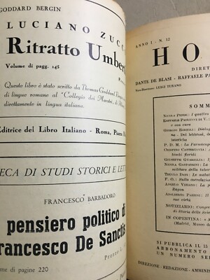 Homo   Roma, Anno 1, N. 12 (Novembre 1941). Medicina, Antropologia E Fascismo