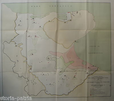 Puglia Agraria, Bonifica Della Capitanata, Cartografia d'Epoca, Imponente Illustrato, 1933