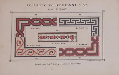Edilizia, Arredamento, Cemento E Mattonelle Colorate. Di Stefano, Palermo, Primo '900
