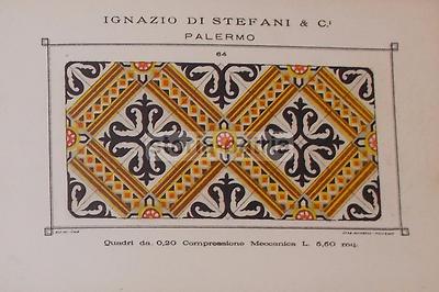 Edilizia, Arredamento, Cemento E Mattonelle Colorate. Di Stefano, Palermo, Primo '900