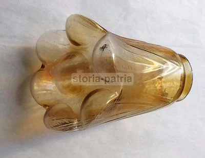 Collectible Glass: Glass Lamp Globe with Shaded Floral Decoration