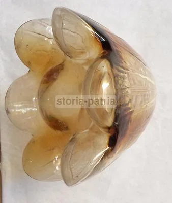 Collectible Glass: Glass Lamp Globe with Shaded Floral Decoration